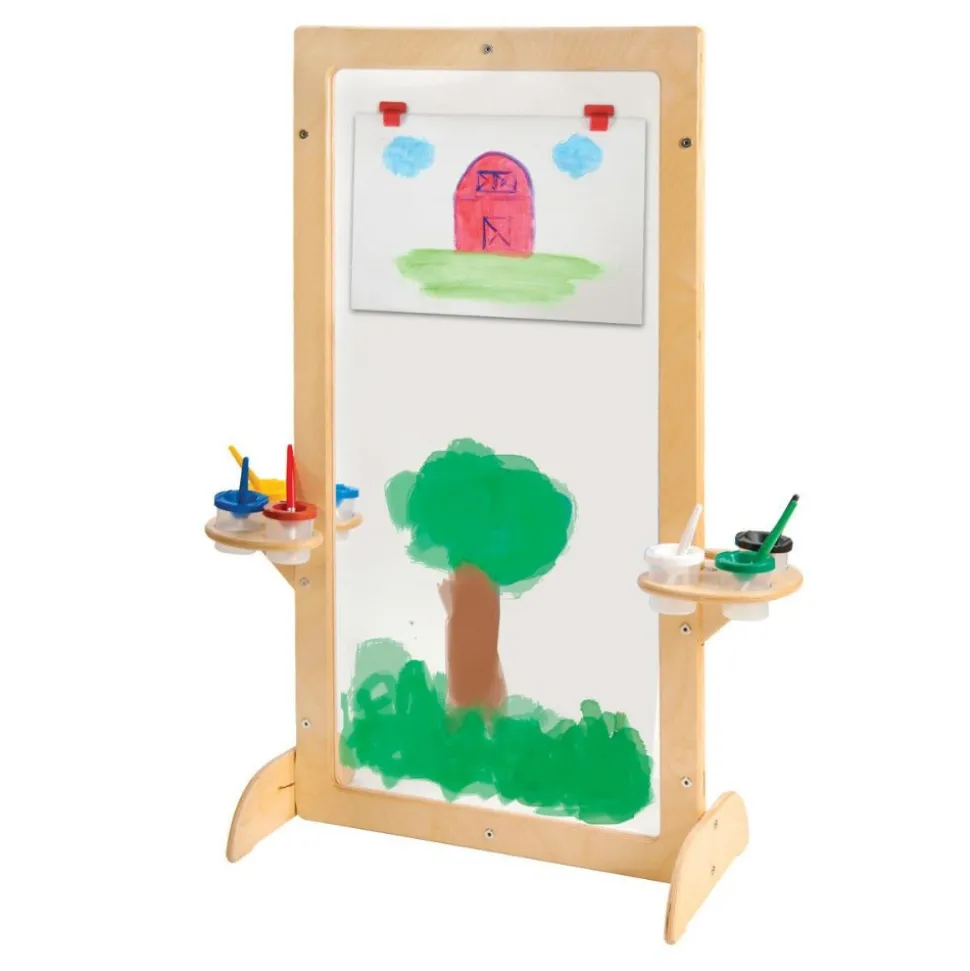 See-Thru Easel with Attached Paint Cup Holders