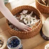 Sense of Place Circle Woven Mirror Trays Set of 3