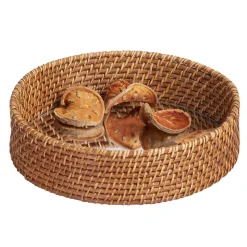 Sense of Place Circle Woven Mirror Trays Set of 3