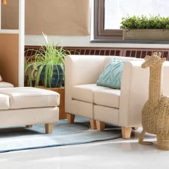 Sense of Place Cozy Corner Couch, Lounge Chair, and Ottoman