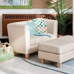 Sense of Place Cozy Corner Couch, Lounge Chair, and Ottoman