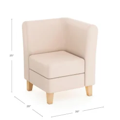 Sense of Place Cozy Corner Couch, Lounge Chair, and Ottoman
