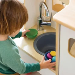 Sense of Place for Wee Ones Sink and Refrigerator Kitchen