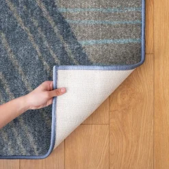 Sense of Place Geometric Carpet Blue 6' x 9' Rectangle