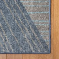 Sense of Place Geometric Carpet Blue 6' x 9' Rectangle