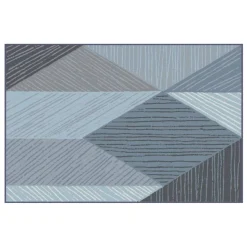Sense of Place Geometric Carpet Blue 6' x 9' Rectangle