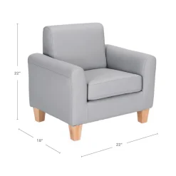 Sense of Place Gray Vinyl Couch and Chair