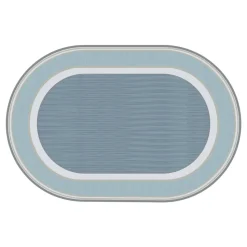 Sense of Place Highland Stripe Carpet Blue Oval