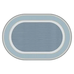 Sense of Place Highland Stripe Carpet Blue Oval