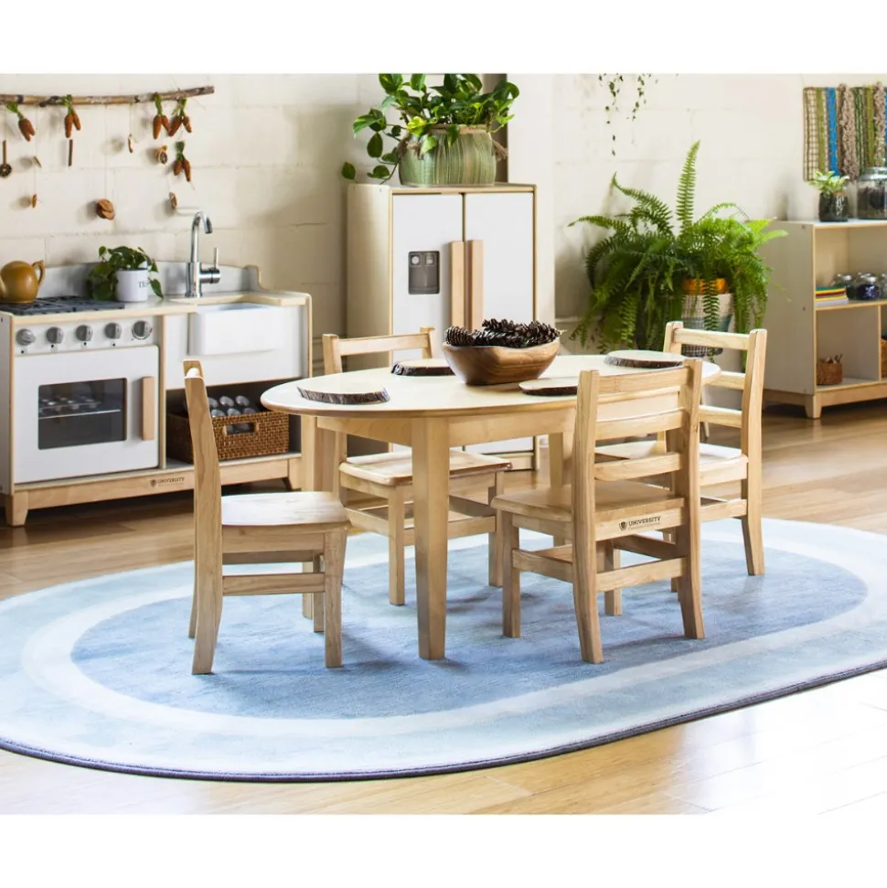 Sense of Place Highland Stripe Carpet Blue Oval