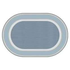 Sense of Place Highland Stripe Carpet Blue Oval