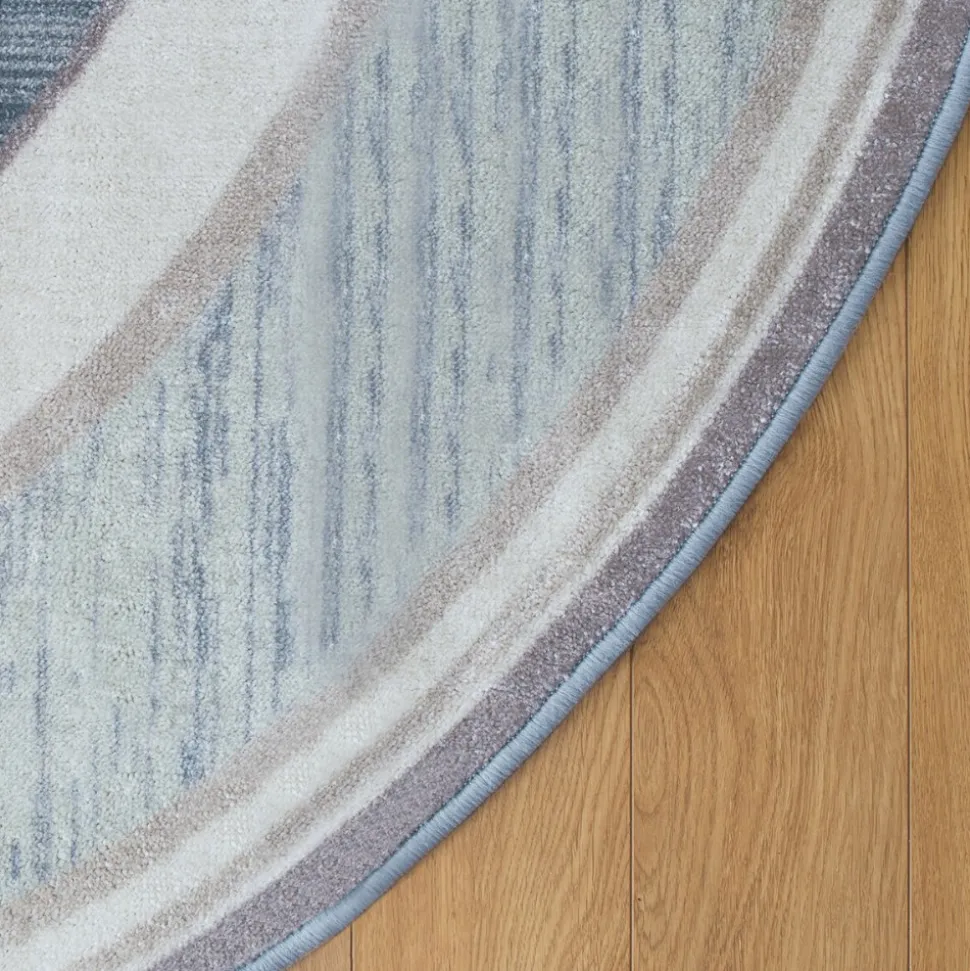 Sense of Place Highland Stripe Carpet Blue Oval