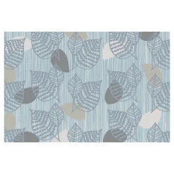 Sense of Place Leaf Carpet Blue Rectangle