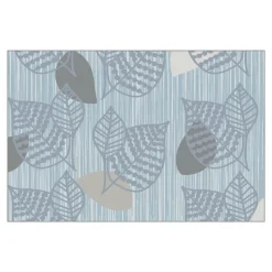 Sense of Place Leaf Carpet Blue Rectangle
