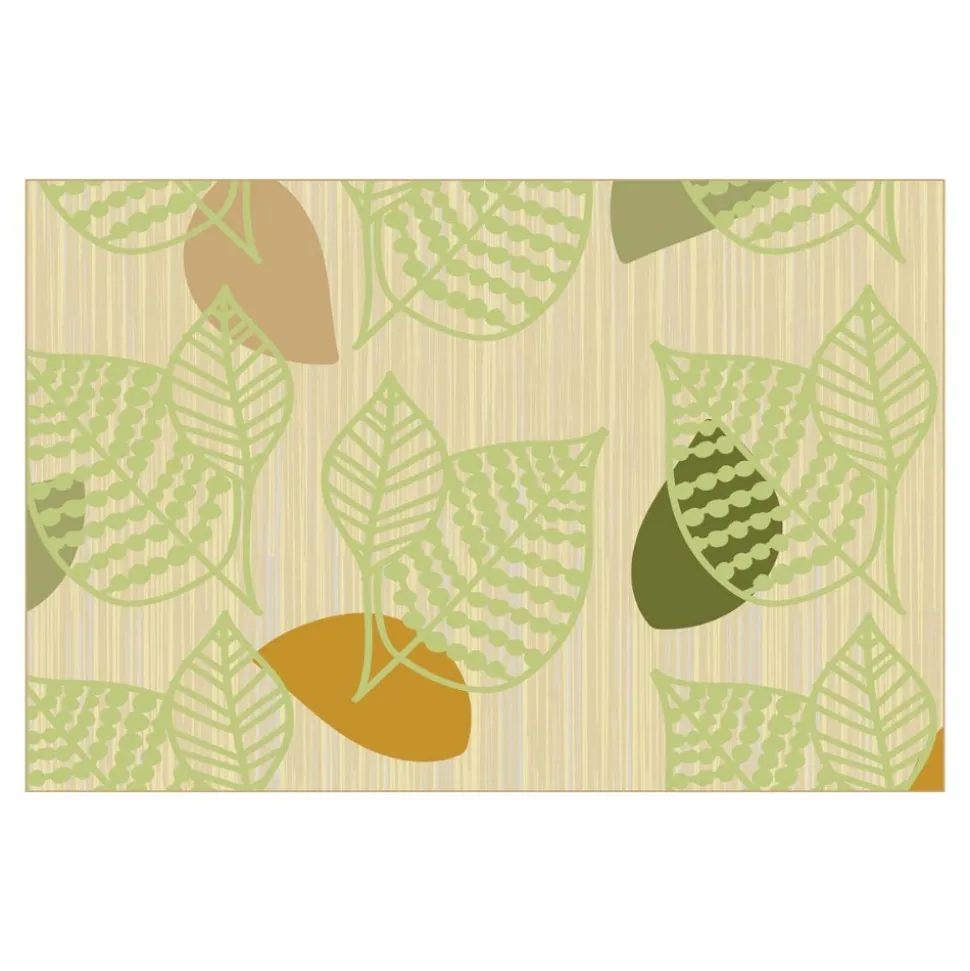 Sense of Place Leaf Carpet Green Rectangle