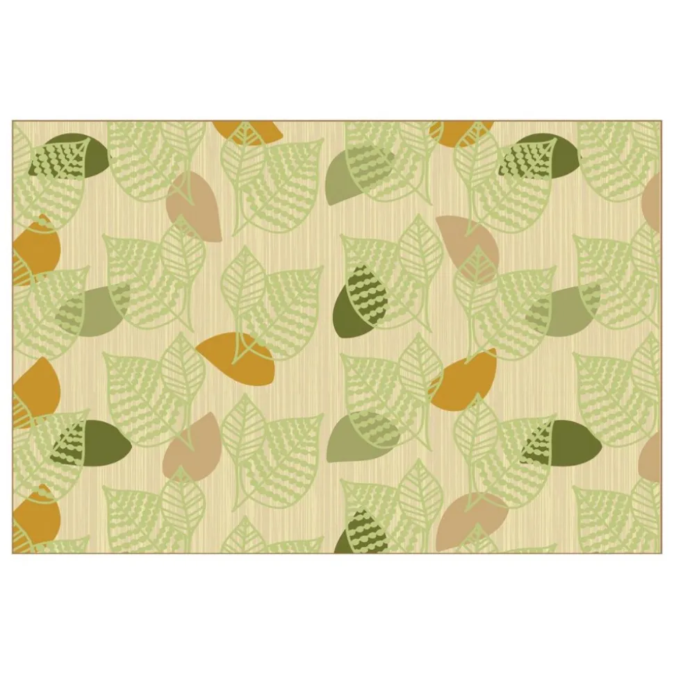 Sense of Place Leaf Carpet Green Rectangle