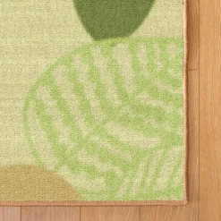 Sense of Place Leaf Carpet Green Rectangle