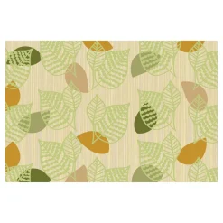 Sense of Place Leaf Carpet Green Rectangle