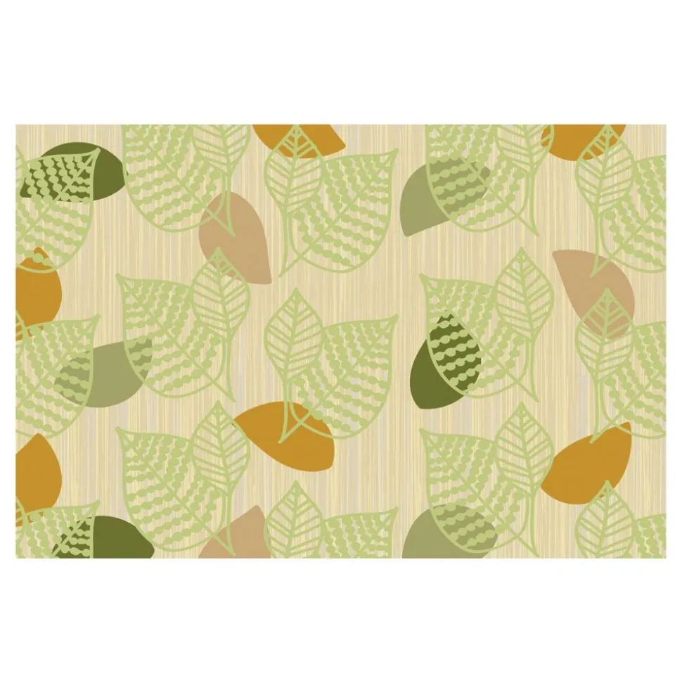 Sense of Place Leaf Carpet Green Rectangle