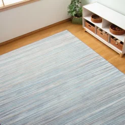 Sense of Place Nature's Stripes Carpet Blue Rectangle