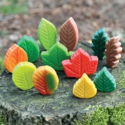 Sensory Play Stones: Leaves 12 Pieces