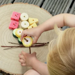 Sensory Play Stones: Threading Kebabs 12 Pieces