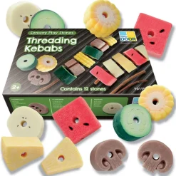 Sensory Play Stones: Threading Kebabs 12 Pieces