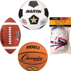Set of 3 Sports Balls with Bag