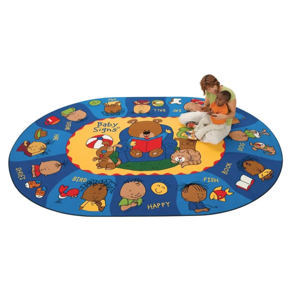 Sign Say & Play™ Rug 6'9" x 9'5" Oval