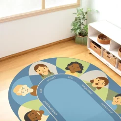 Social Emotional Carpet 4' x 6' Oval
