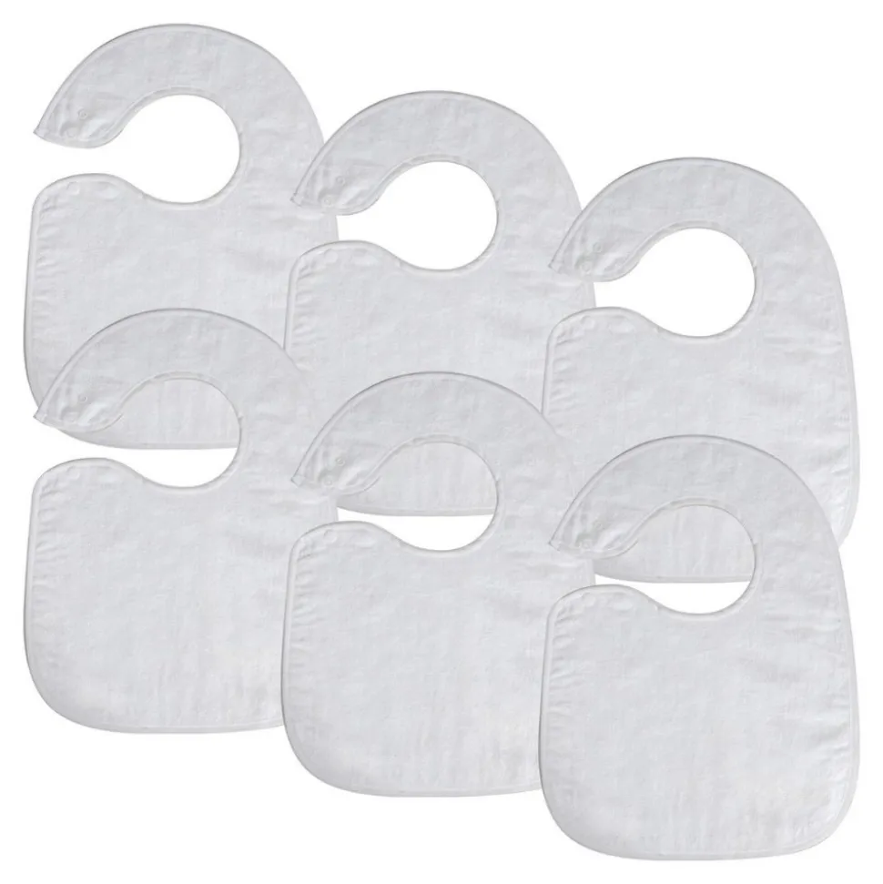 Soft Bibs with Snaps Set of 6