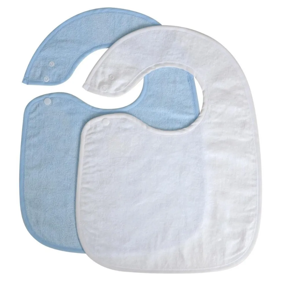 Soft Bibs with Snaps Set of 6