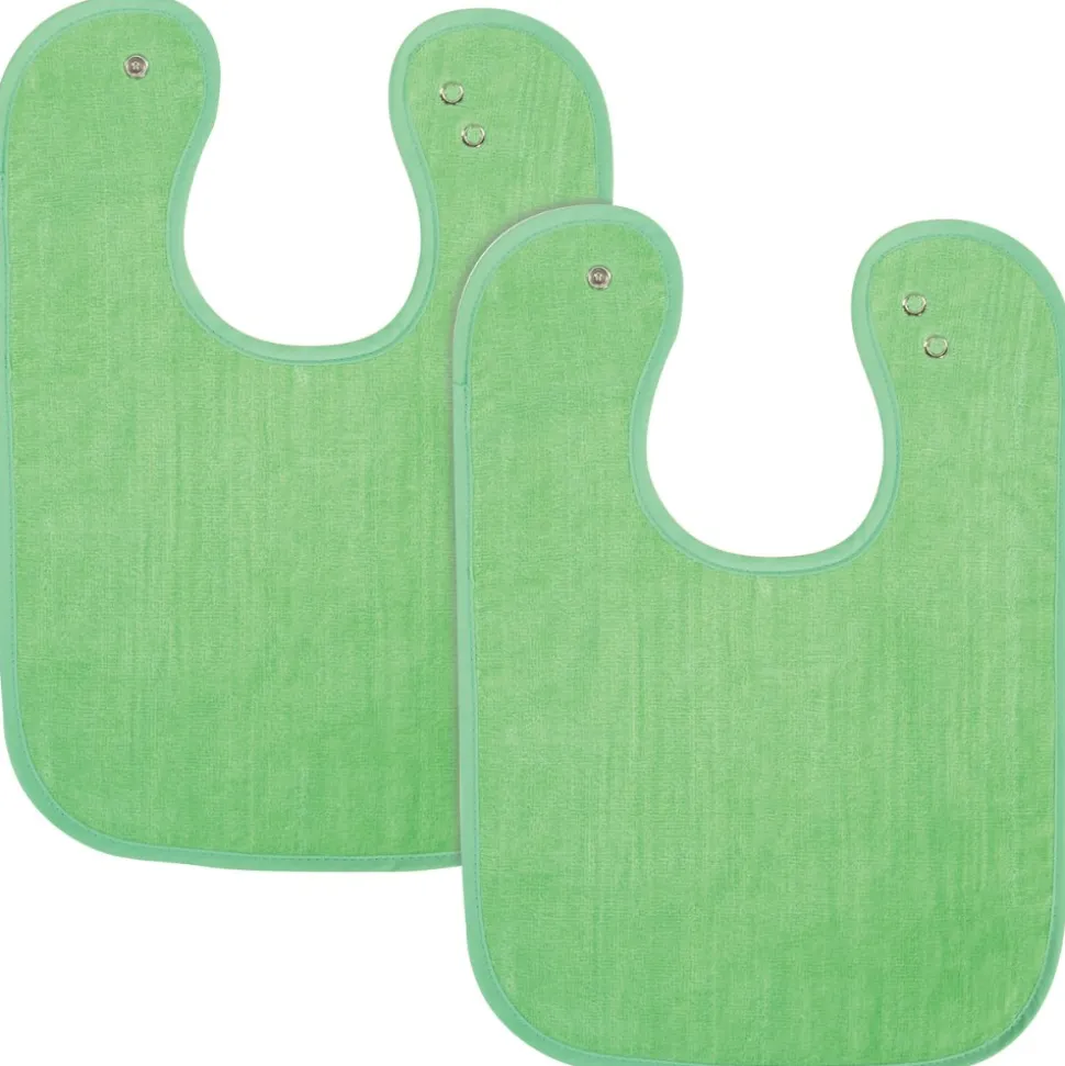 Soft Easy to Clean Bibs Green Set of 12