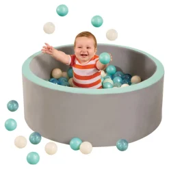 Soft Foam Ball Pit with 100 Crush-Resistant Balls