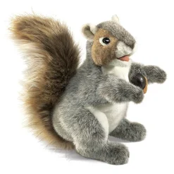 Soft Gray Squirrel Hand Puppet