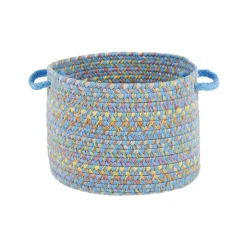 Soft Storage Basket Aqua Blue 10" x 8"