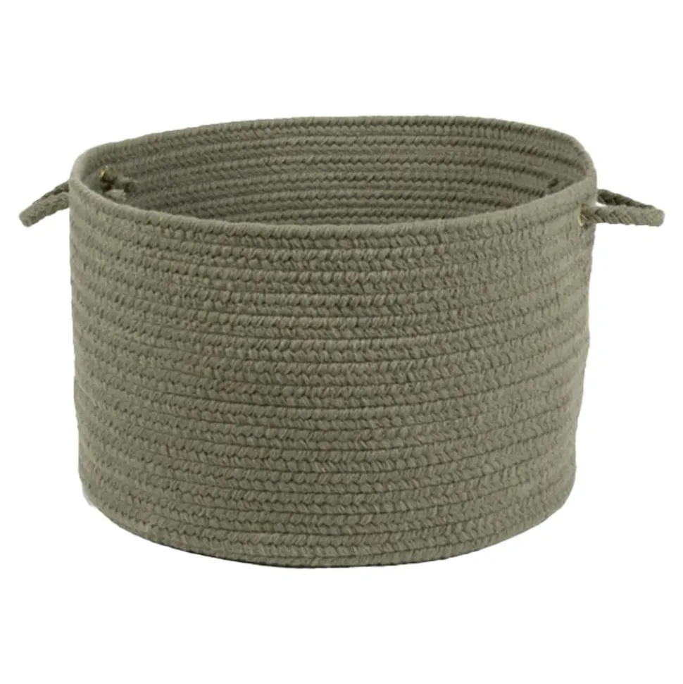 Soft Storage Baskets Set of 3, Moss Green 10" x 8"
