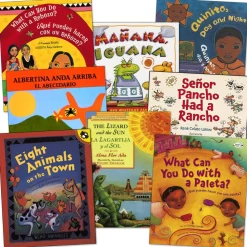 Spanish Words Embedded into Stories Books Set of 8