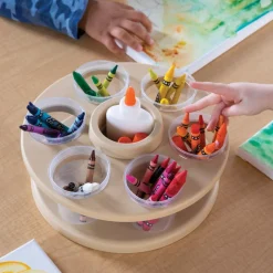 Spinning Tabletop Art Storage