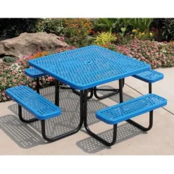 Square Portable Table Perforated