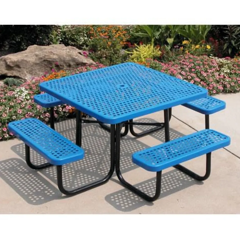 Square Portable Table Perforated