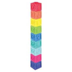 Squeezable Textured Stacking Blocks 9 Pieces