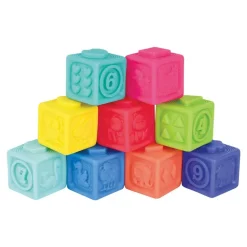 Squeezable Textured Stacking Blocks 9 Pieces