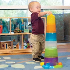 Stack and Drop Transparent Tower