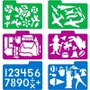 Stencil Mill Collection of Alphabets, Numbers, Animals, People and more