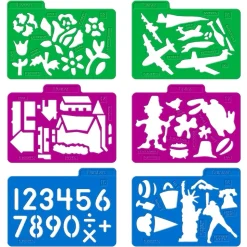 Stencil Mill Collection of Alphabets, Numbers, Animals, People and more