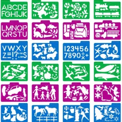 Stencil Mill Collection of Alphabets, Numbers, Animals, People and more