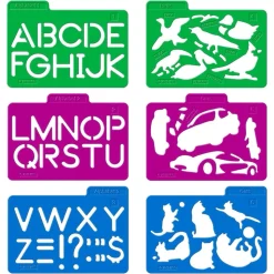 Stencil Mill Collection of Alphabets, Numbers, Animals, People and more