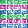 Stencil Mill Set ABCs, 123s, Animals, People & Emotions