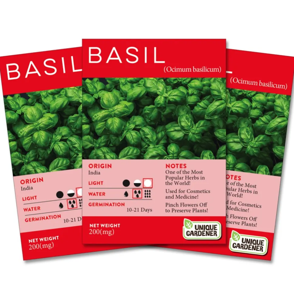 Sweet Basil Seeds 3-Pack